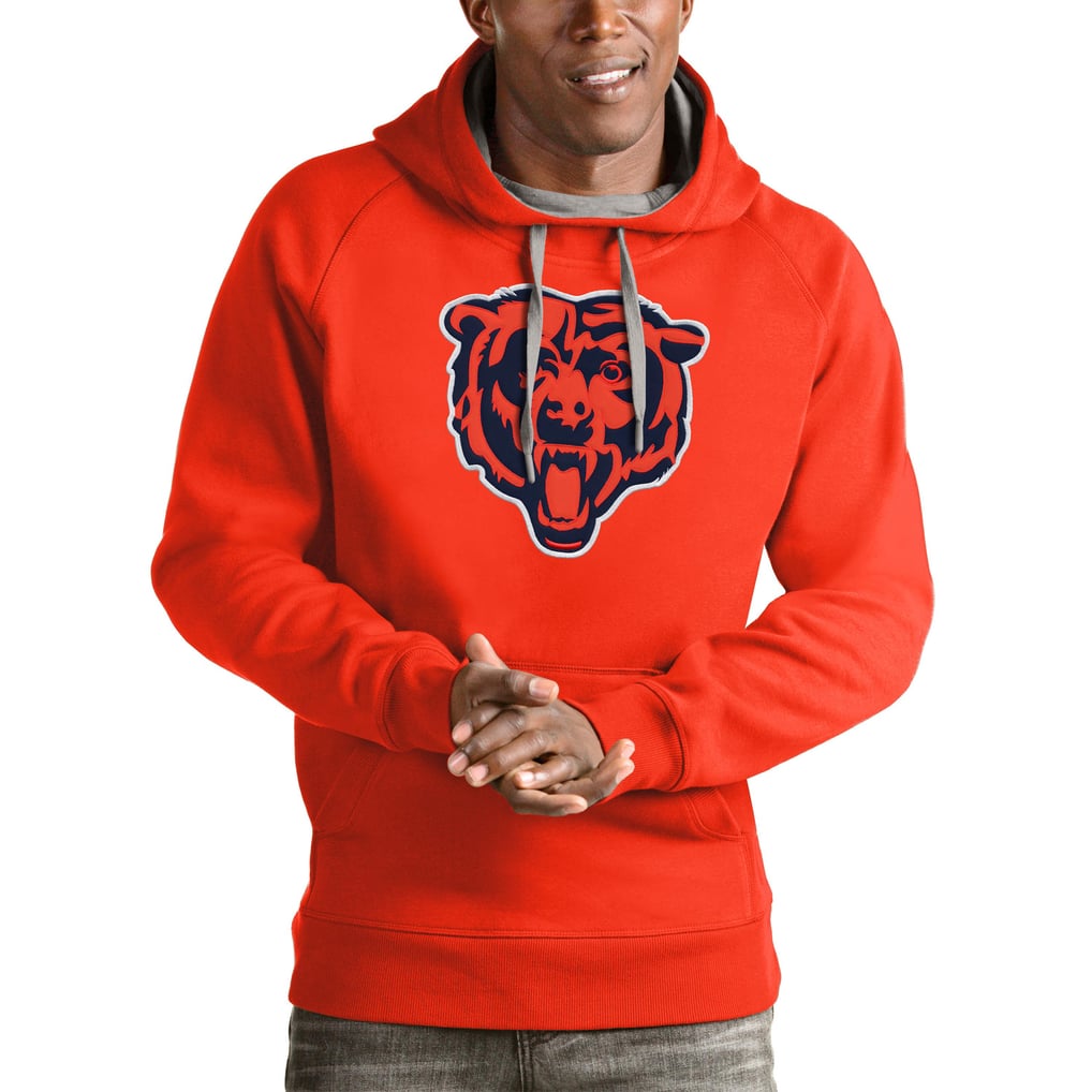 Chicago Bears Antigua Victory Pullover Hoodie - Orange