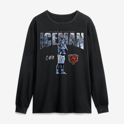 Caleb Williams Chicago Bears Iceman Long Sleeve T-Shirt - Black