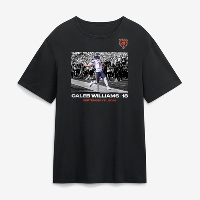 Caleb Williams Chicago Bears NFL Flash Features Week 1 T-Shirt - Black