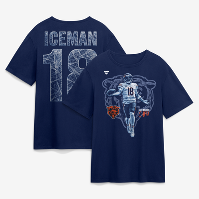 Caleb Williams Chicago Bears Iceman Name & Number T-Shirt - Navy
