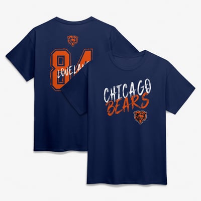 Colston Loveland Chicago Bears Hustle Name & Number T-Shirt - Navy