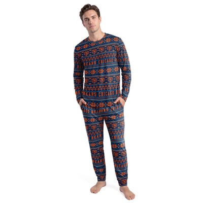 Chicago Bears Concepts Sport Jubilee Long Sleeve T-Shirt & Pant Set - Navy