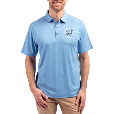 Chicago Bears Cutter & Buck Forge Eco Stretch Recycled Polo - Heather Powder Blue