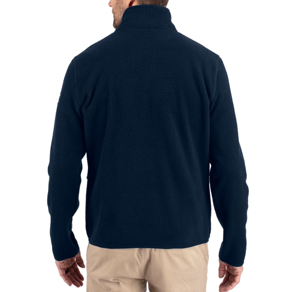 Chicago Bears Cutter & Buck Cascade Eco Sherpa Fleece Quarter-Zip Pullover Jacket - Navy