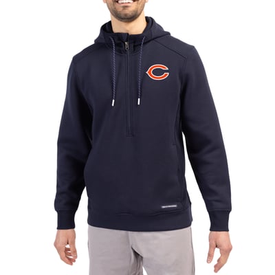Chicago Bears Cutter & Buck Roam Eco Recycled Half-Zip Hoodie - Navy