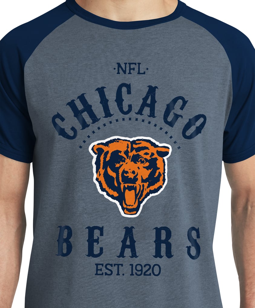 Men's Darius Rucker Collection by Fanatics Navy Chicago Bears Raglan T ...