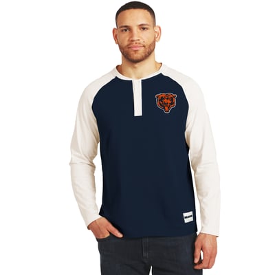 Chicago Bears Darius Rucker Collection by Fanatics Henley Long Sleeve T-Shirt - Navy/Cream