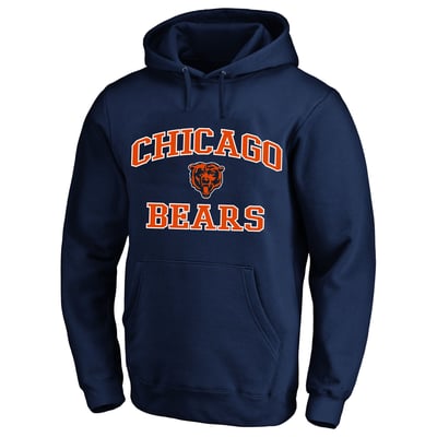  Chicago Bears Fanatics Big & Tall Heart & Soul Hoodie - Navy