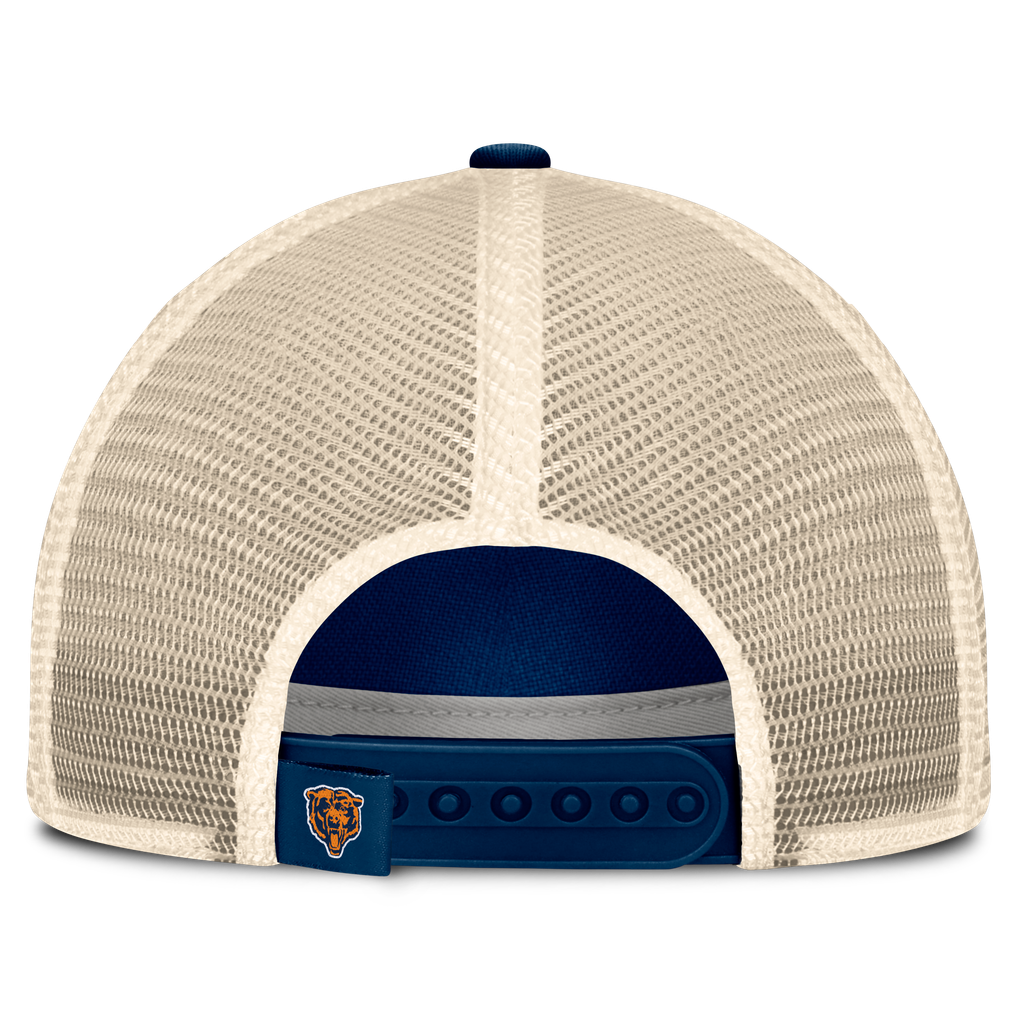  Chicago Bears Fanatics Heritage Logo Waggle Unstructured Trucker Hat - Navy