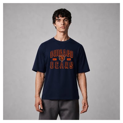 Chicago Bears Levelwear Luxe Moment Stronghold Knit T-Shirt - Navy