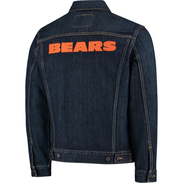 Veste Trucker Levi's Chicago Bears édition Limitée Denim Navy - Taille S, Neuf Avec étiquettes, Style Varsity