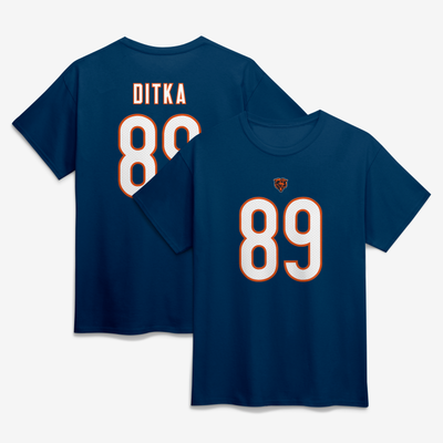 Mike Ditka Chicago Bears Retired Player Name & Number T-Shirt - Navy
