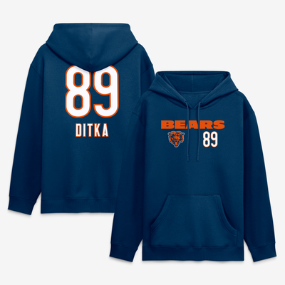 Mike Ditka Chicago Bears Touchdown Name & Number Hoodie - Navy