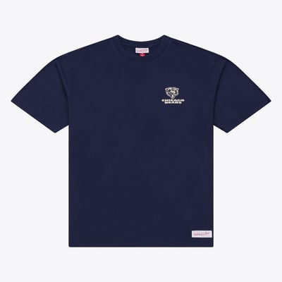 Chicago Bears Mitchell & Ness Core Essentials Micro Logo T-Shirt - Navy
