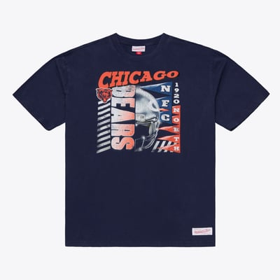Chicago Bears Mitchell & Ness Core Essentials Street Graphic T-Shirt - Navy
