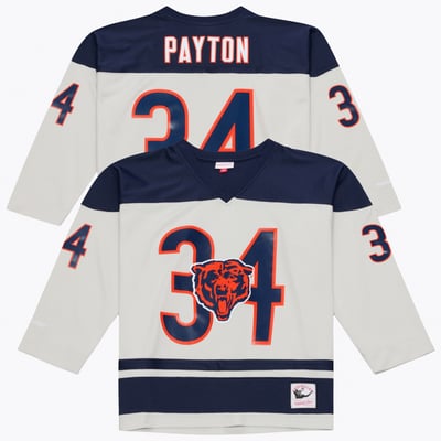 Walter Payton Chicago Bears Mitchell & Ness Too Maxxed Out Hockey Fashion Jersey T-Shirt - Gray