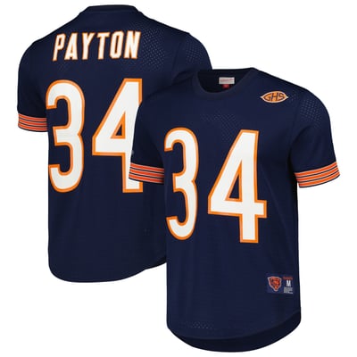Walter Payton Chicago Bears Mitchell & Ness Retired Player Name & Number Mesh Top - Navy