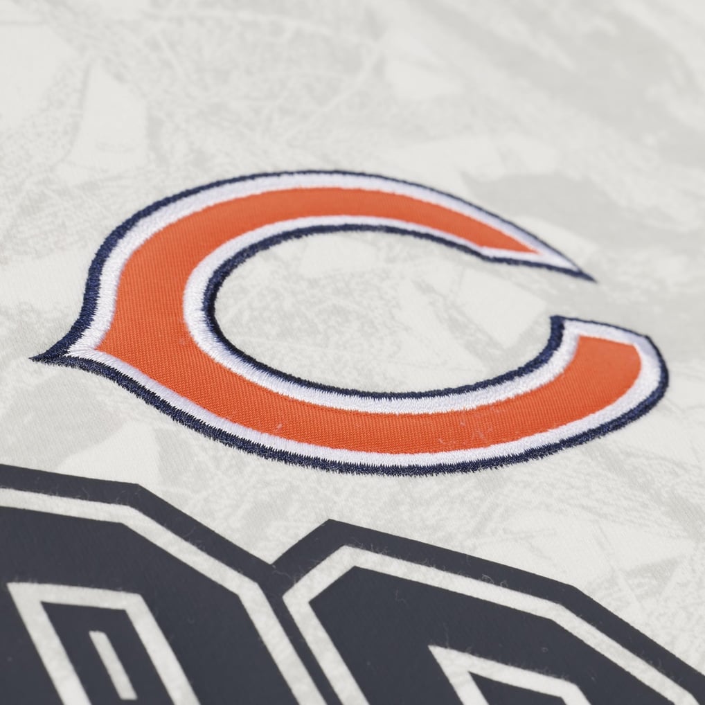 Men's Chicago Bears Mitchell & Ness White Ghosted Pullover Hoodie