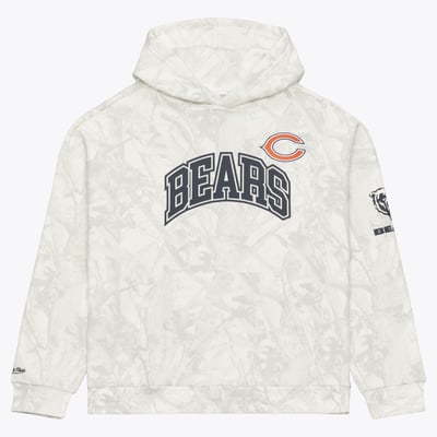  Chicago Bears Mitchell & Ness Ghosted Pullover Hoodie - White