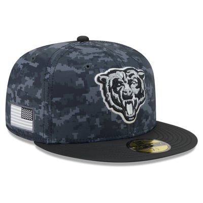 Chicago Bears New Era 2026 Salute To Service 59FIFTY Fitted Hat - Black