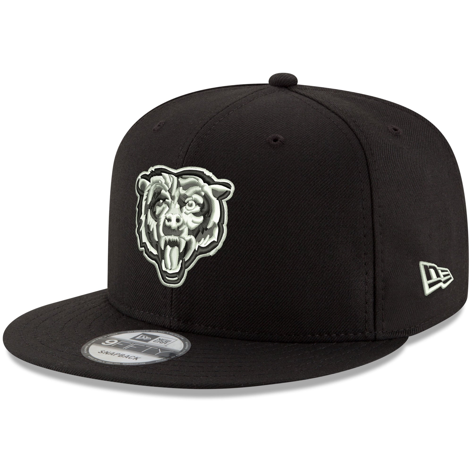 Men's New Era Black Chicago Bears B-Dub 9FIFTY Adjustable Hat