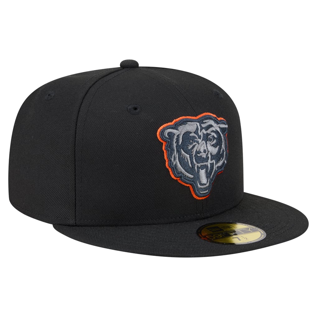 Chicago Bears New Era Color Pop 59FIFTY Fitted Hat - Black display picture 2