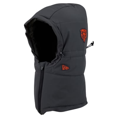 Chicago Bears New Era 2026 Sideline Cold Weather  Adjustable Quilted Hood - Charcoal