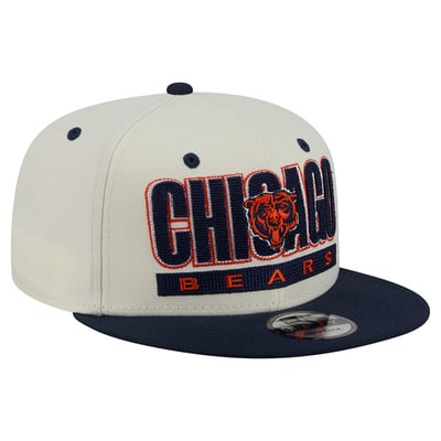 Chicago Bears New Era Classic 9FIFTY Snapback Hat - Cream/Navy