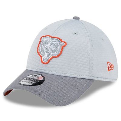 Chicago Bears New Era 2024 NFL Training Camp 39THIRTY Flex Hat - Gray