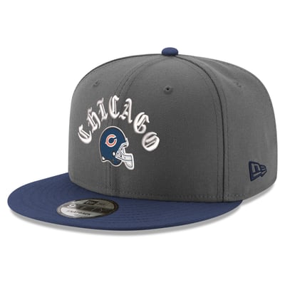 Chicago Bears New Era Hispanic Heritage Helmet 9FIFTY Snapback Hat - Gray/Navy