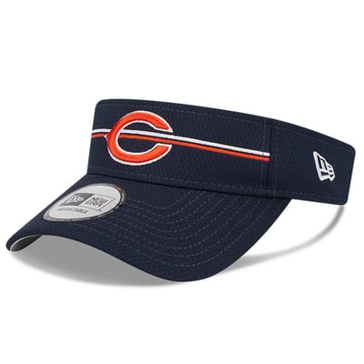  Chicago Bears New Era 2023 NFL Training Camp Primary Logo Adjustable Visor - Navy