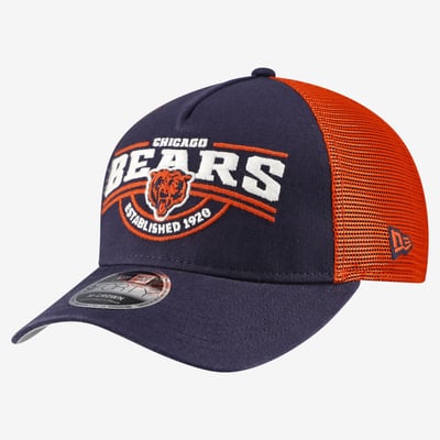 Chicago Bears New Era 9FORTY A-Frame Adjustable Hat - Navy
