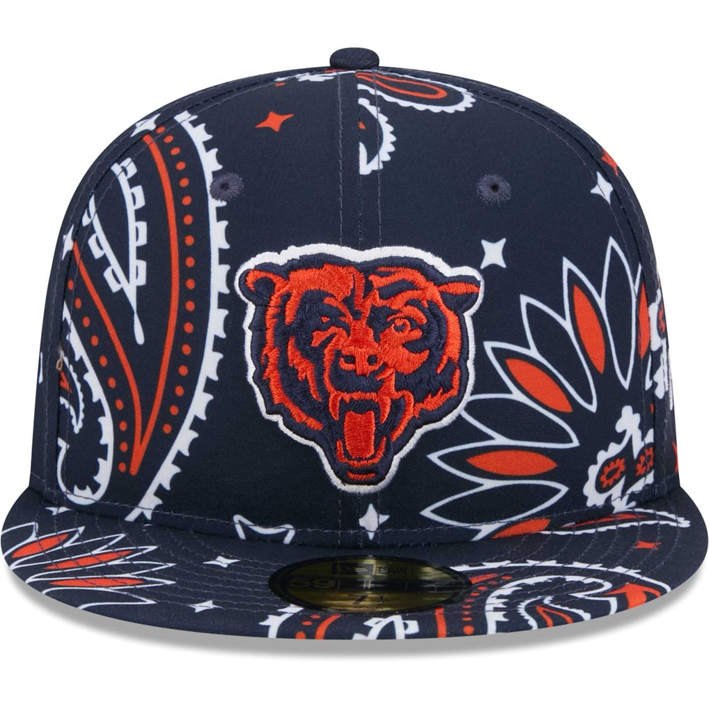 Chicago Bears New Era Paisley 59FIFTY Fitted Hat - Navy