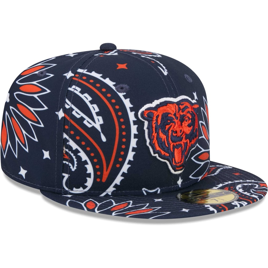Chicago Bears New Era Paisley 59FIFTY Fitted Hat - Navy