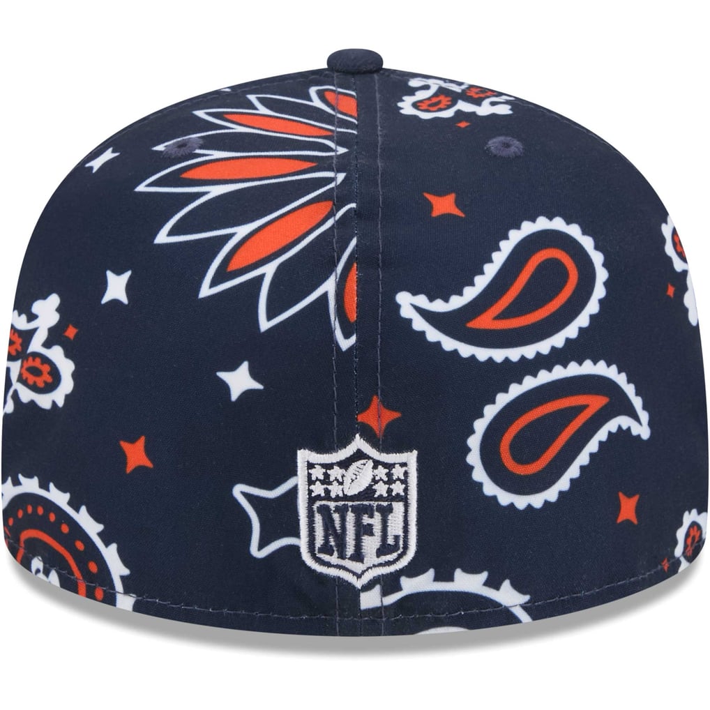 Chicago Bears New Era Paisley 59FIFTY Fitted Hat - Navy