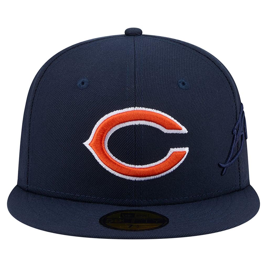 Chicago Bears New Era Side Script 59FIFTY Fitted Hat - Navy