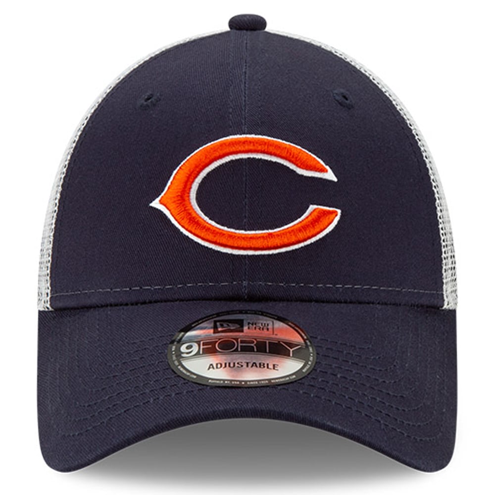Men's New Era Navy Chicago Bears Team Trucker 9FORTY Adjustable Hat
