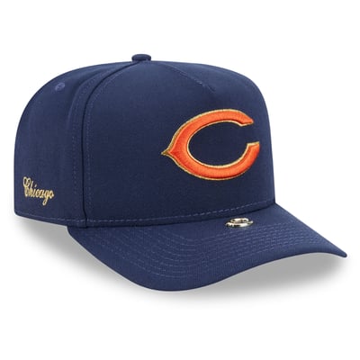 Chicago Bears New Era Visor Pin 9FIFTY A-Frame Snapback Hat - Navy