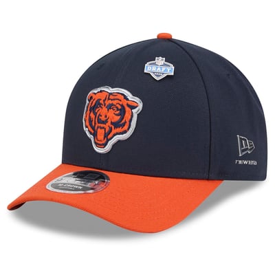  Chicago Bears New Era 2026 NFL Draft 9FORTY M-Crown Adjustable Hat - Navy/Orange