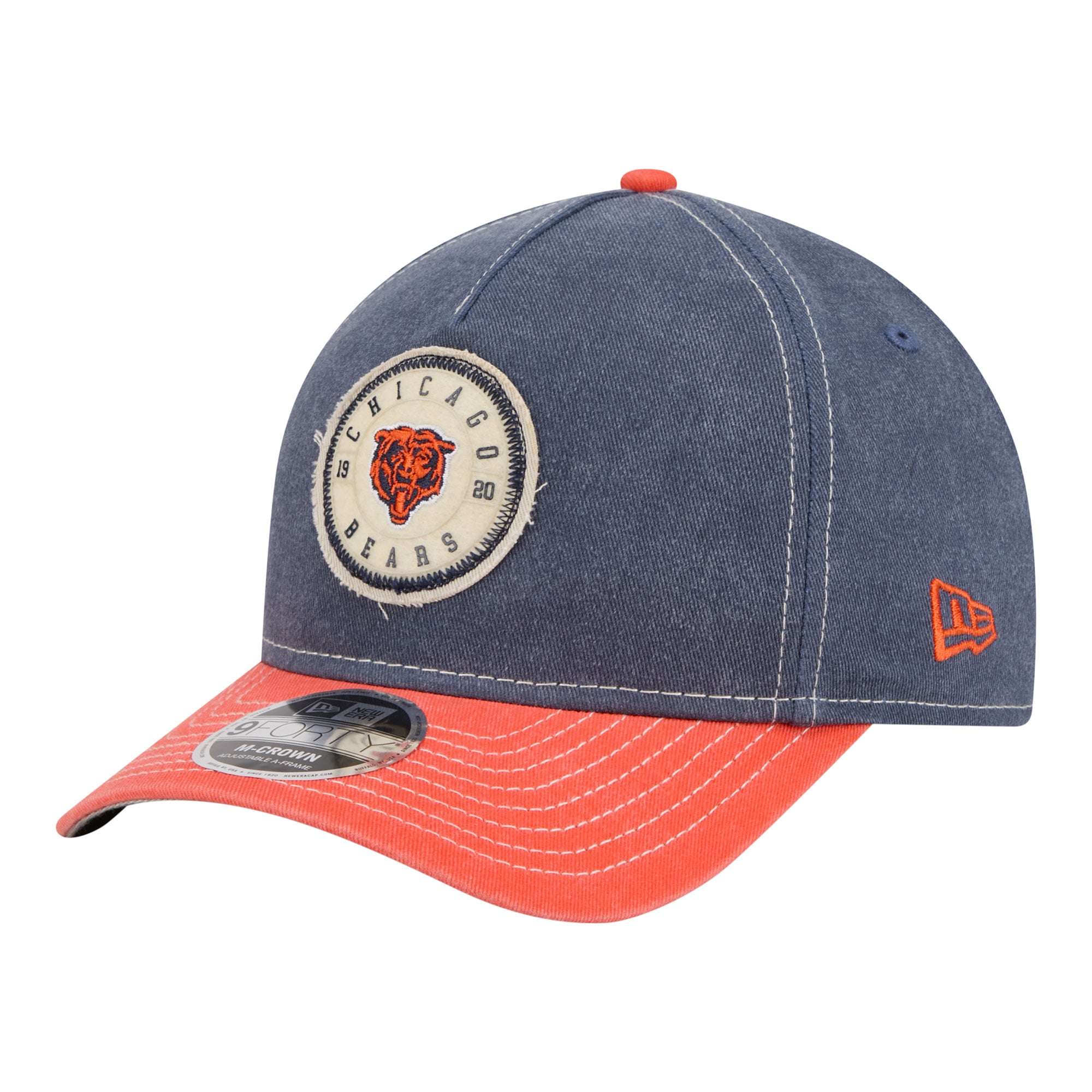 New Era Navy and Orange Chicago Bears Crystal-Embellished 9FORTY Cap Chicago Bears Hat With Rhinestone - Etsy main image 4