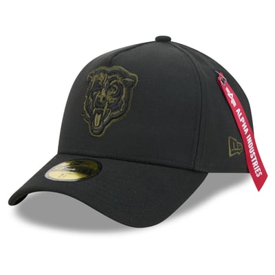 Chicago Bears New Era x Alpha Industries A-Frame 59FORTY Fitted Hat - Black