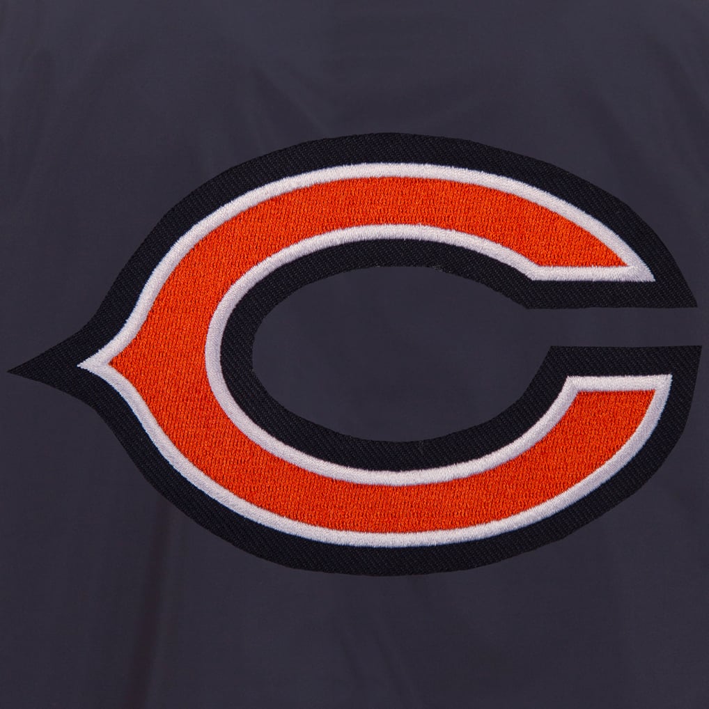 Chicago Bears NFL Pro Line by JH Design Full-Zip Bomber Lightweight Jacket - Navy