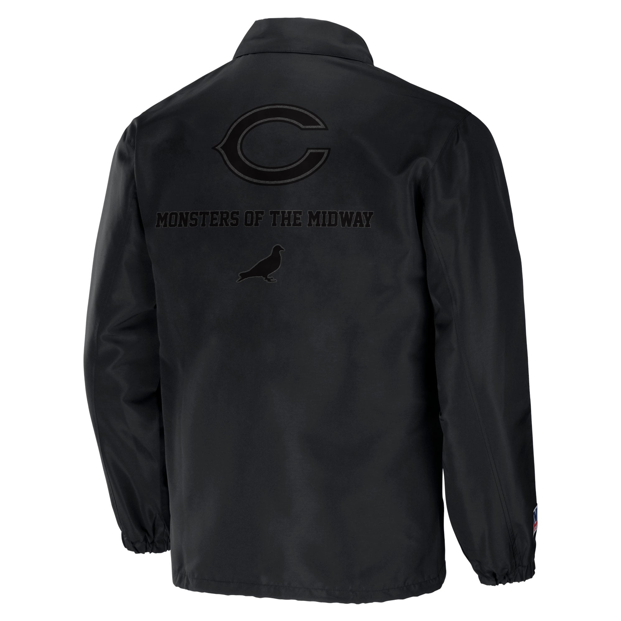 Men's NFL x Staple Black Chicago Bears Coaches Full-Snap Jacket