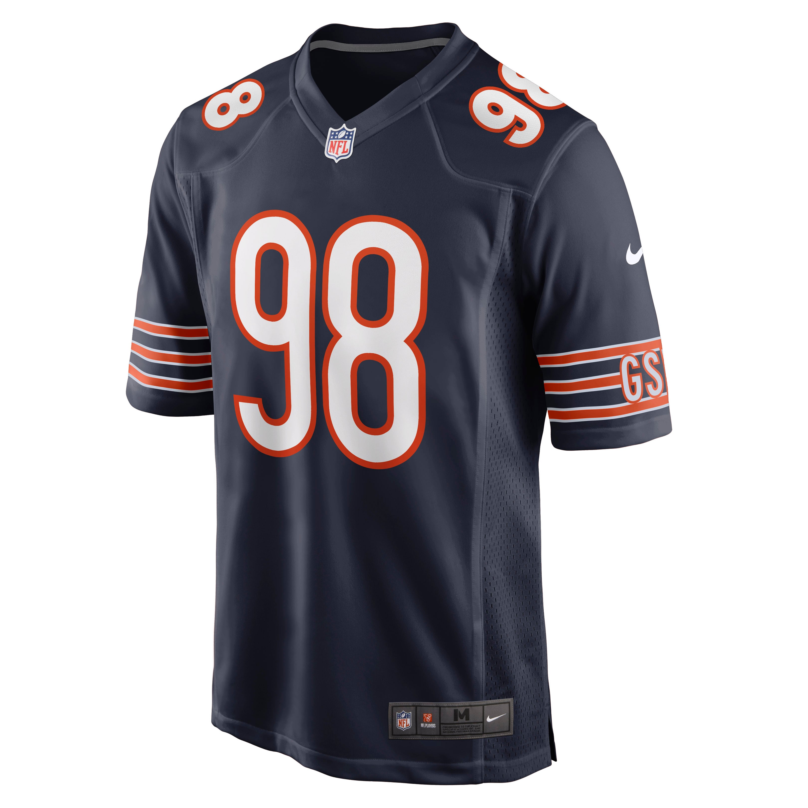 Men's Nike Bilal Nichols Navy Chicago Bears Game Jersey