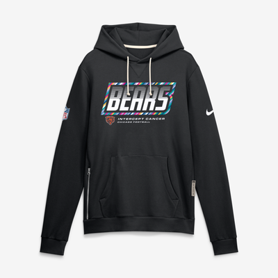 Chicago Bears Nike 2026 NFL Crucial Catch Big & Tall Sideline Standard Issue Dri-FIT Pullover Hoodie - Black