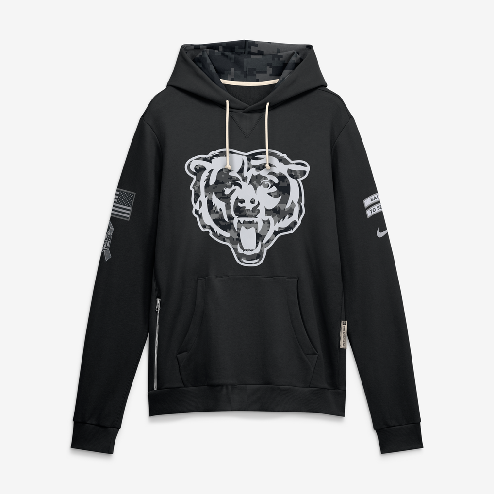 Men's Nike Black Chicago Bears 2026 Salute to Service Sideline Dri-FIT ...