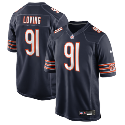 Jayden Loving Chicago Bears Nike Team Game Jersey - Navy