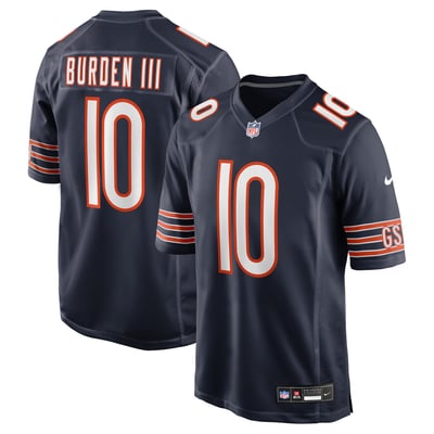 Luther Burden III Chicago Bears Nike Team Game Jersey -  Navy