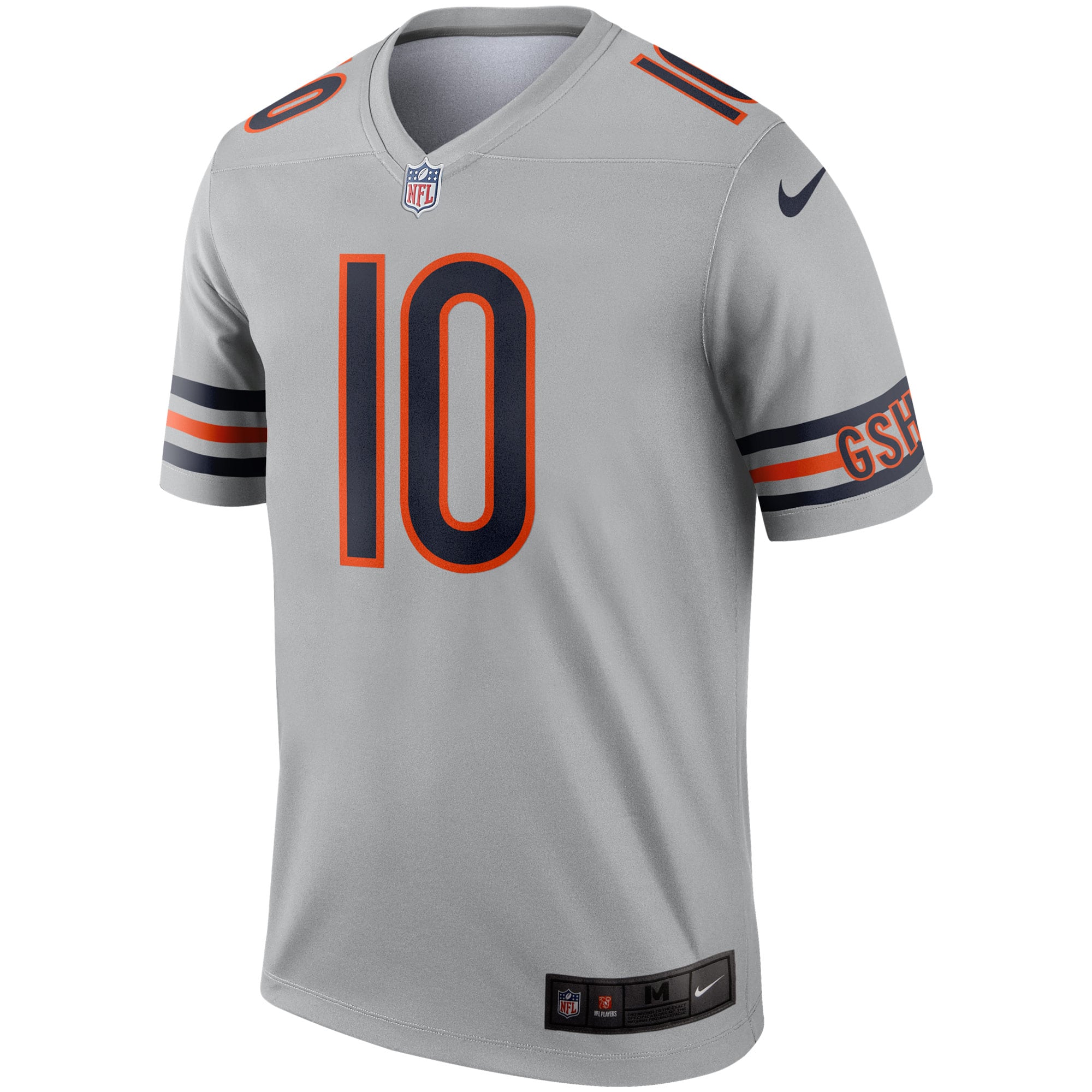 Men's Nike Mitchell Trubisky Silver Chicago Bears Inverted Legend