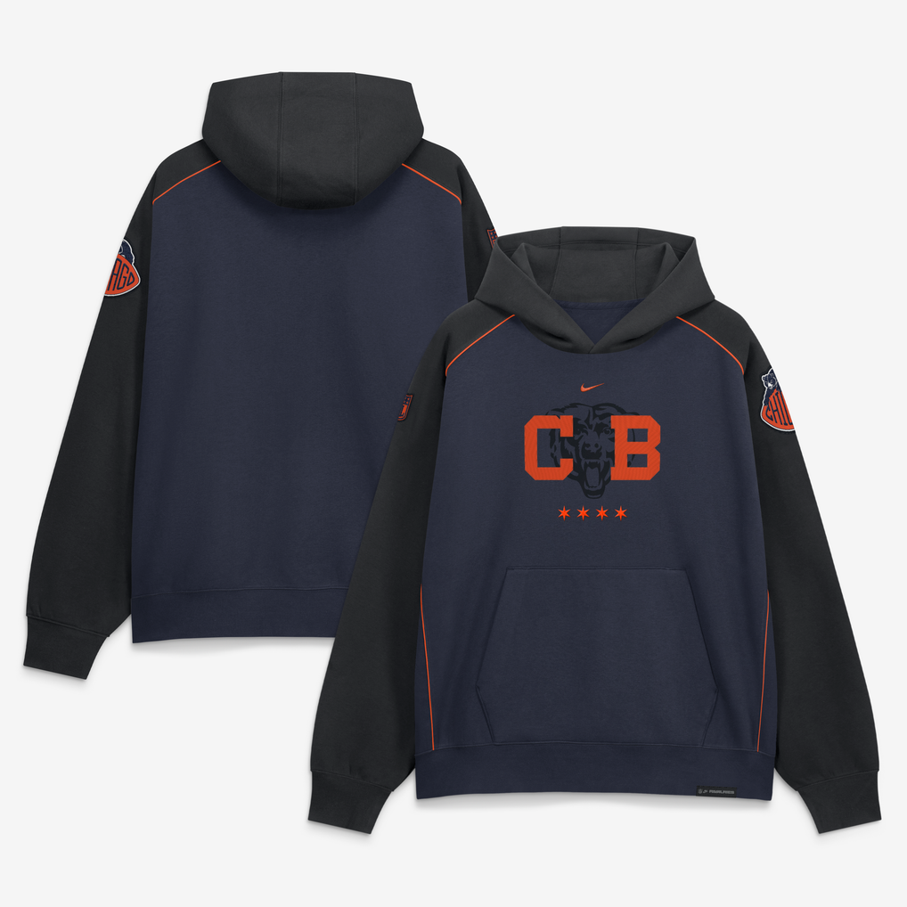  Chicago Bears Nike 2026 Rivalries Collection Air Pullover Hoodie - Navy